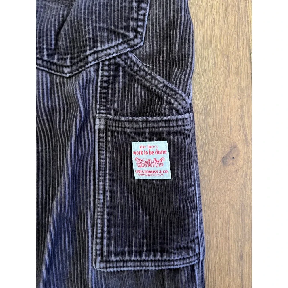 Levi's Workwear fit Corduroy Pants size 32/30 Purple-ish Cargo Carpenter
